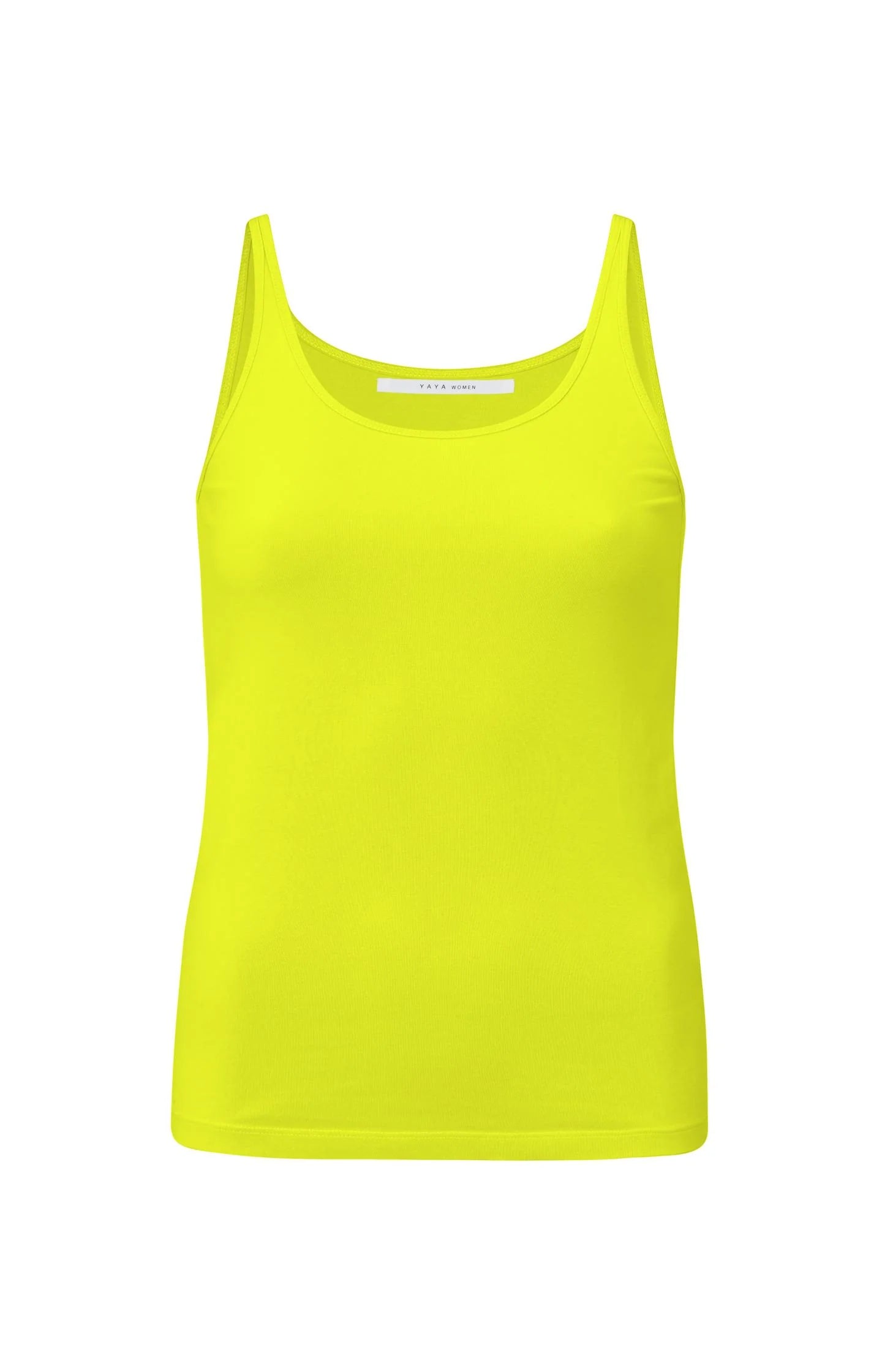 Basic singlet with thin straps and round neck in cotton