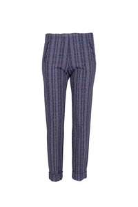 PERUZZI Wide Check Turn Up Trouser