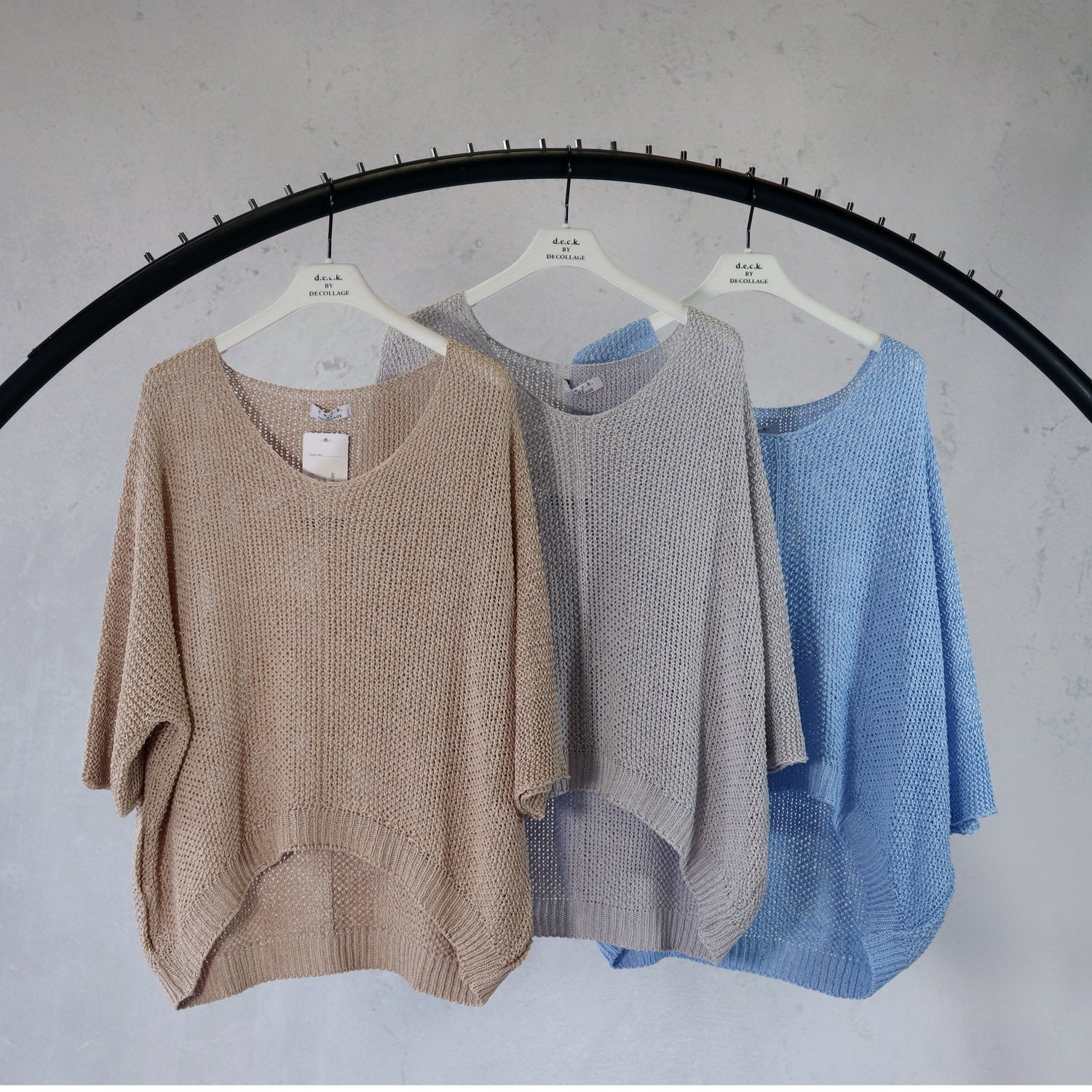 Deck Knit Top with 1/2 Length Sleeves