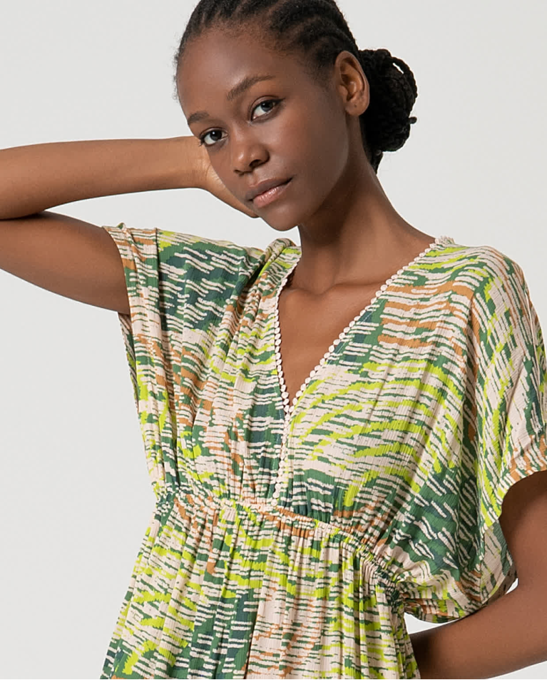 Long flowy printed dress