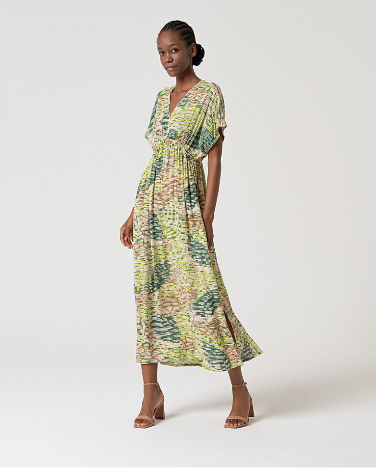 Long flowy printed dress