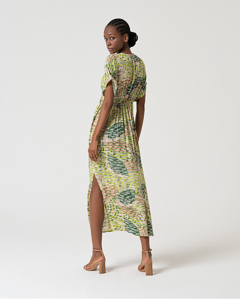 Long flowy printed dress
