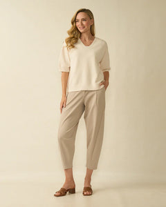 Deck V- Neck short sleeve knit