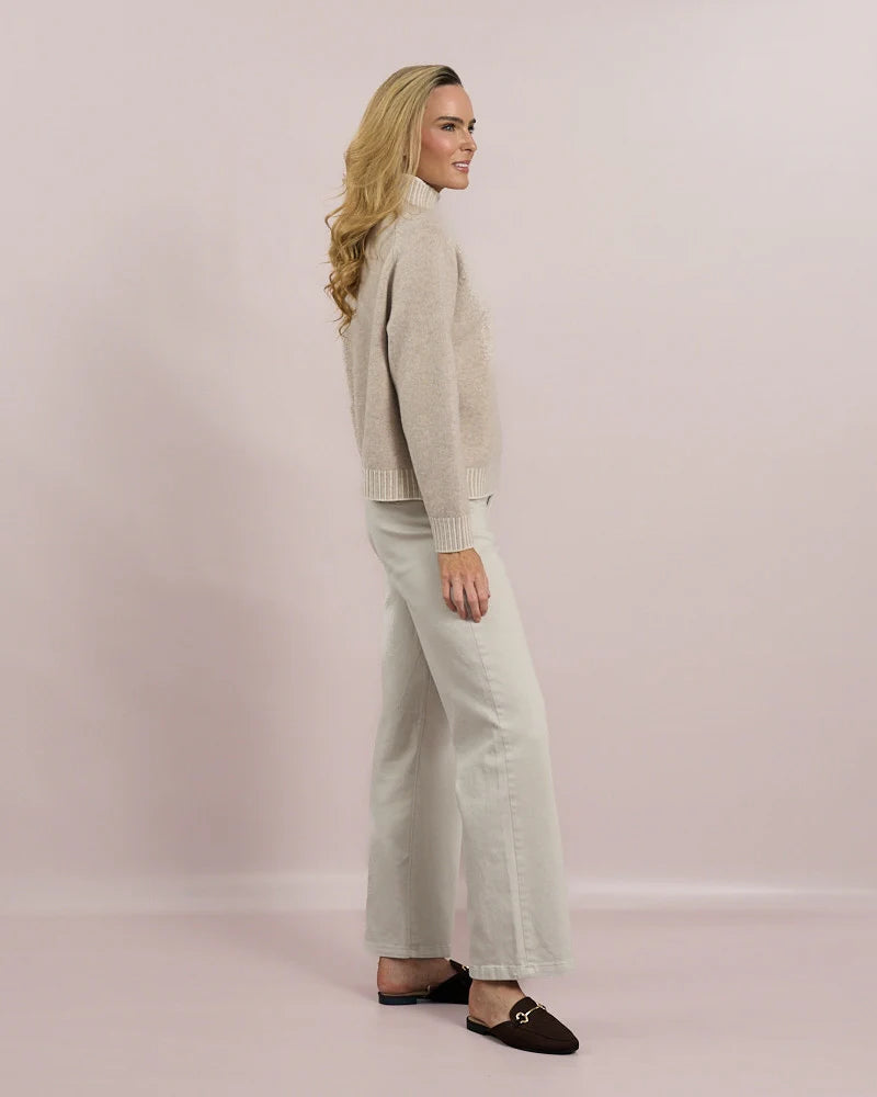 100% Wool stitch detail knit