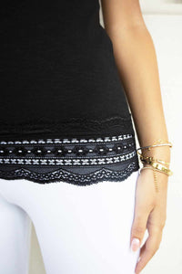 Cannes Cotton Lace Tank Top