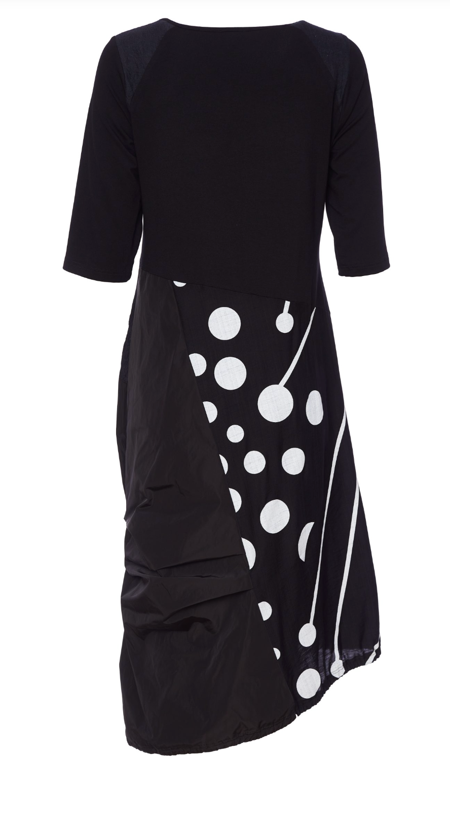 Spot Print Drawstring Dress