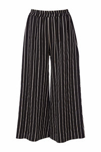 Wide leg crop stripped trouser