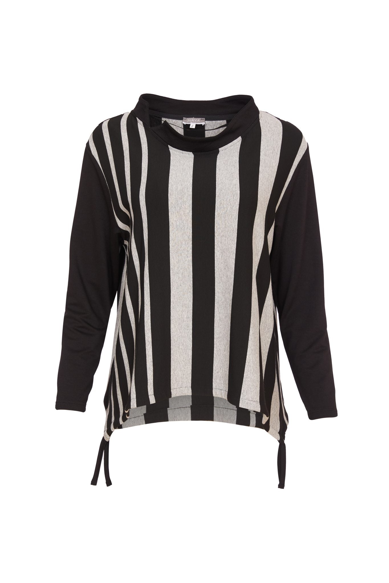 Stripe drawstring top