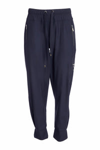 Cuff drawstring trouser with side pocket add zip