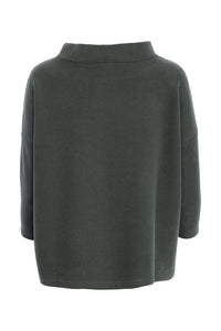 High neck placement print top