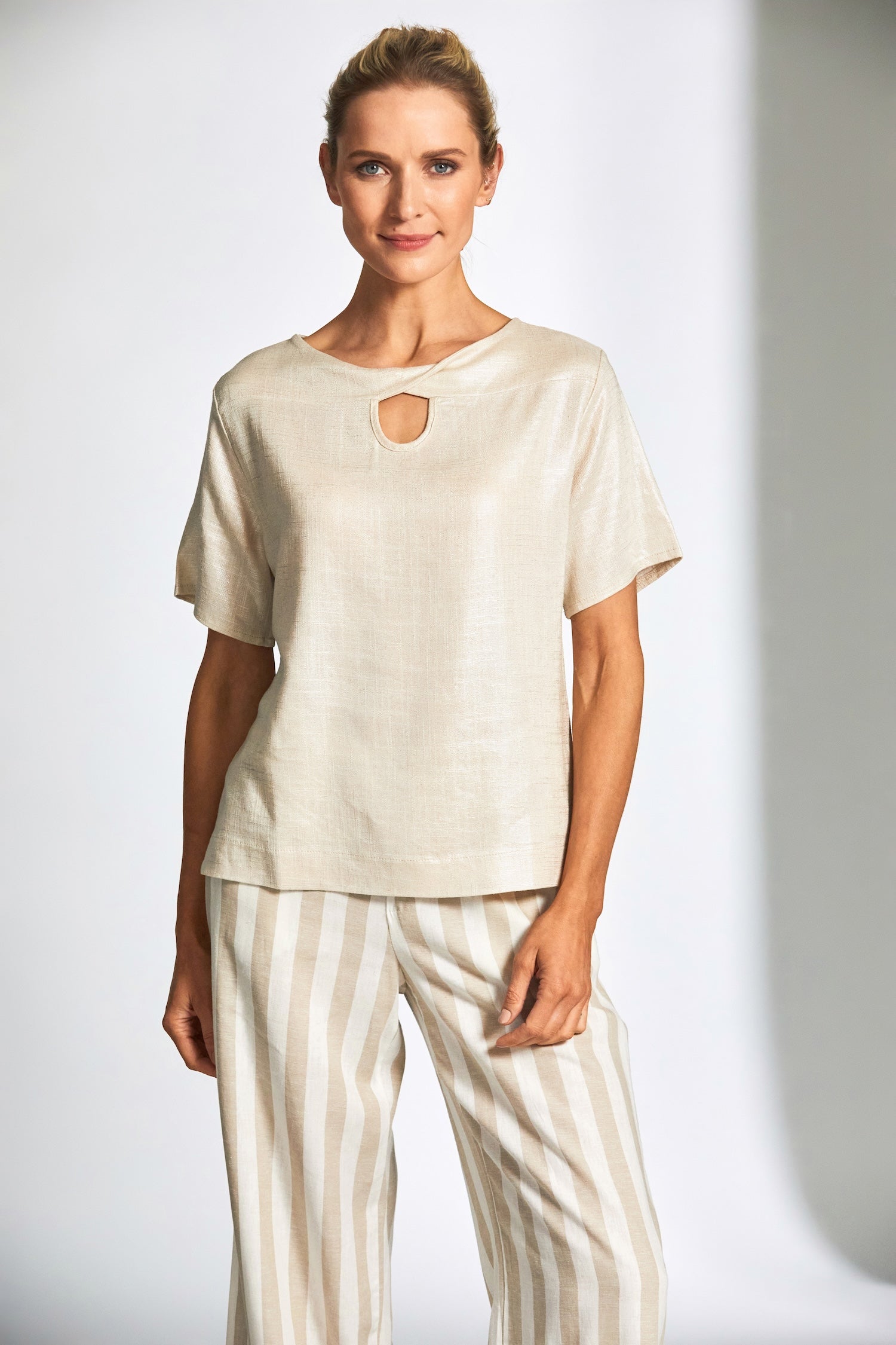 Glazed Linen Top