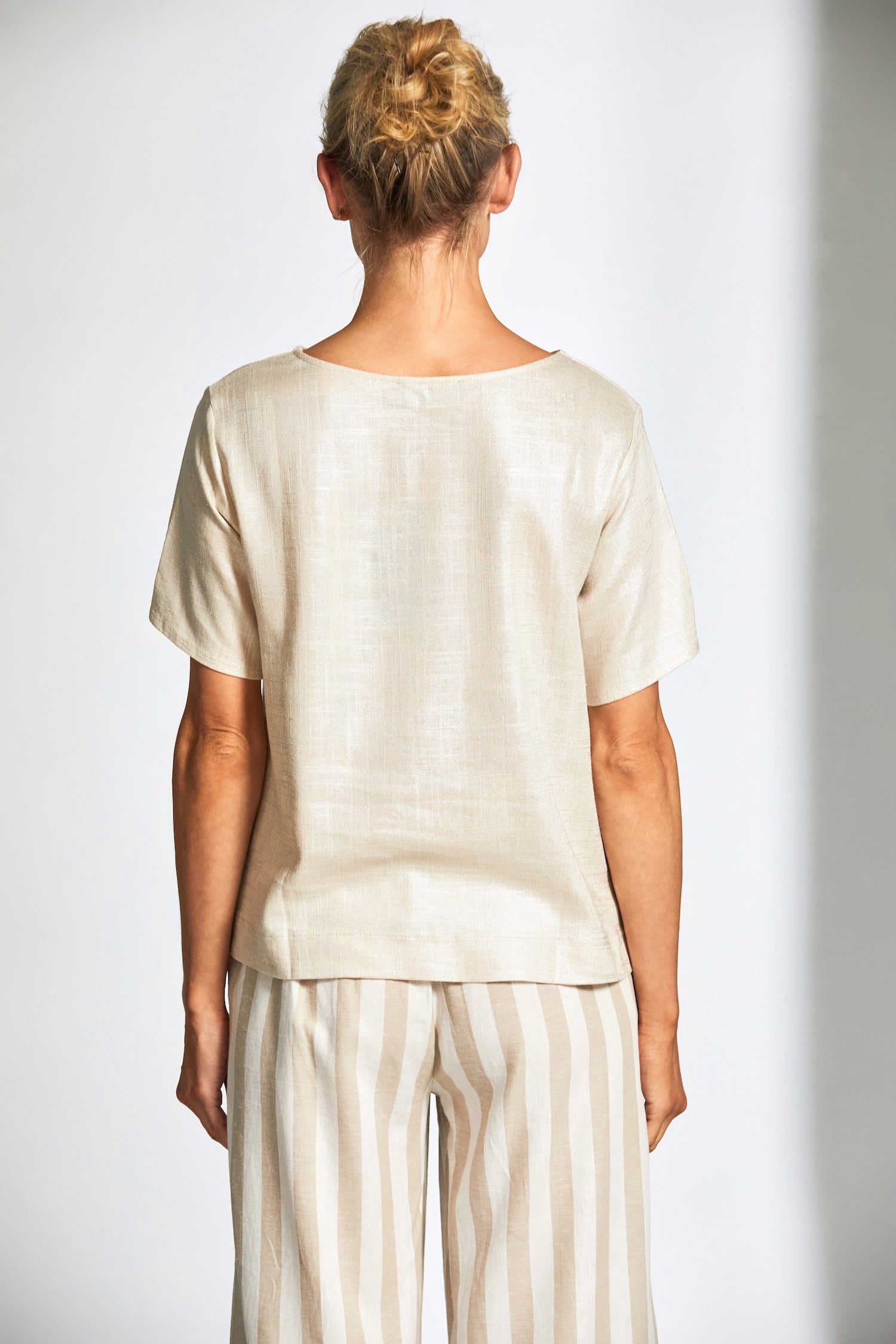 Glazed Linen Top