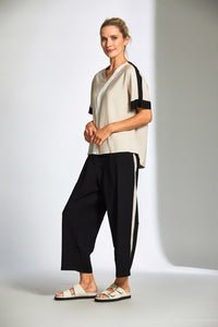 Side Stripe Slouch Trousers