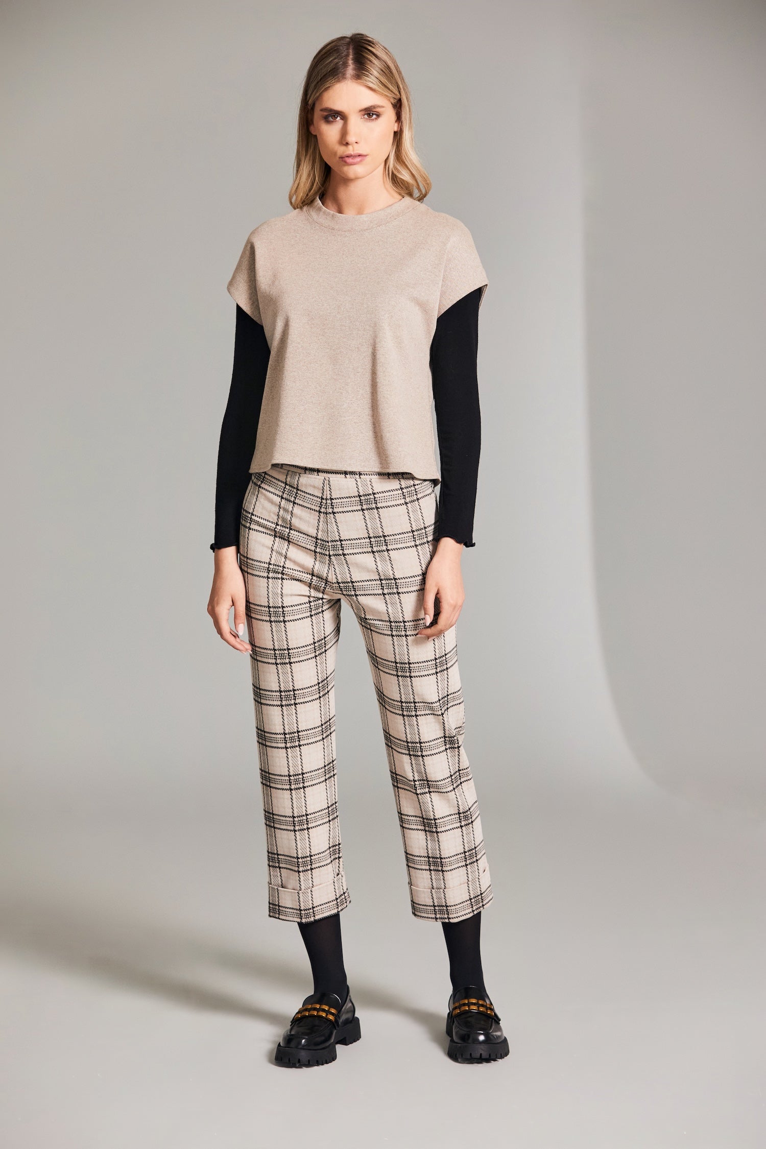 Jacquard Plain Top