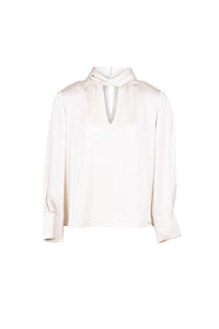Peruzzi Twist Neck Long Sleeve Top