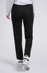 Pants with pinstripes, elastic waist and pockets