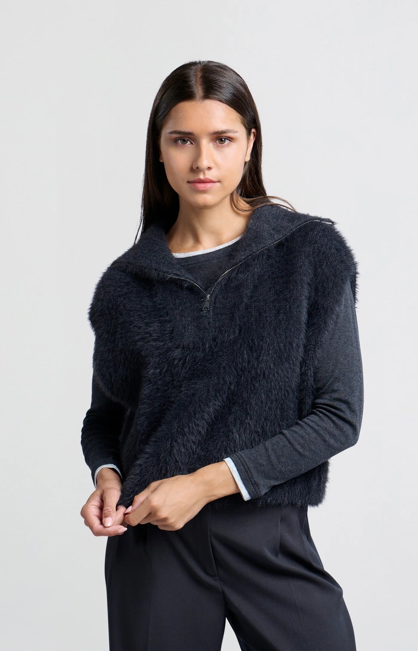 High neck half sweater hotsell