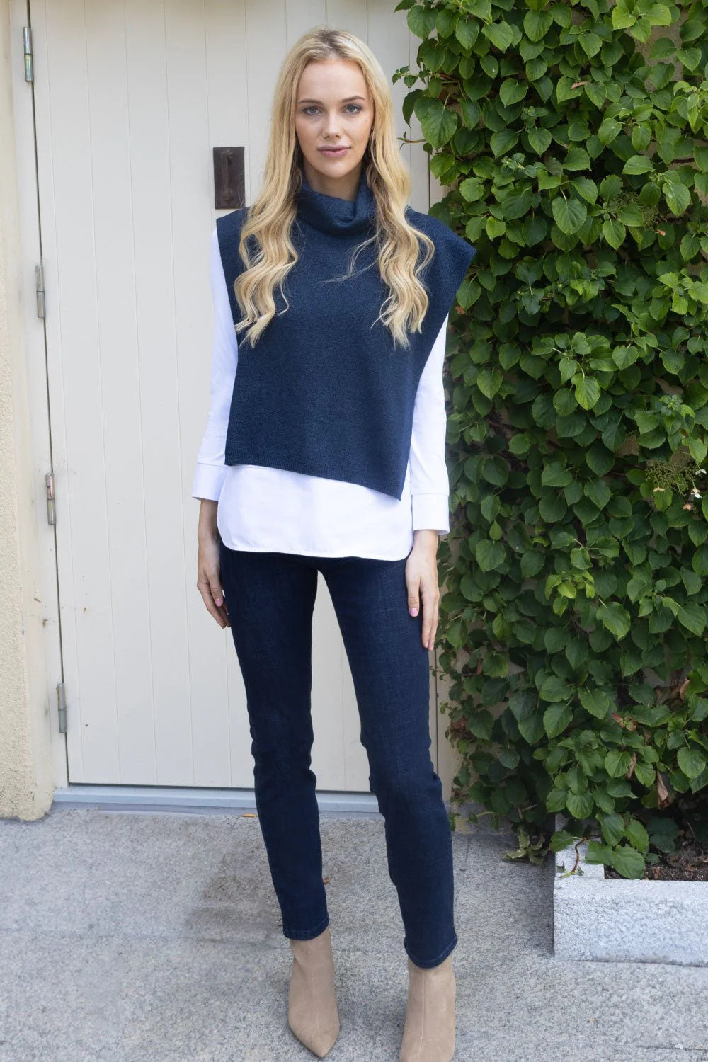 Zeus Wool Mix High Neck Gilet