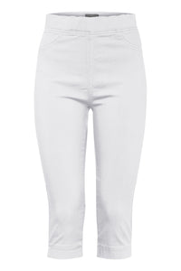 Capri Cropped Trousers with Side Slit