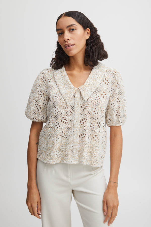 Anglais Blouse with Short Sleeves
