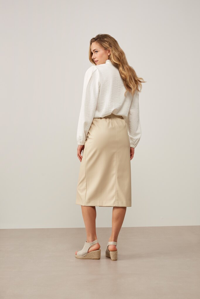 Midi Skirt in Faux Leather