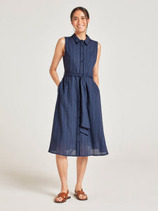 Nona Organic Cotton Sleeveless Shirt Dress